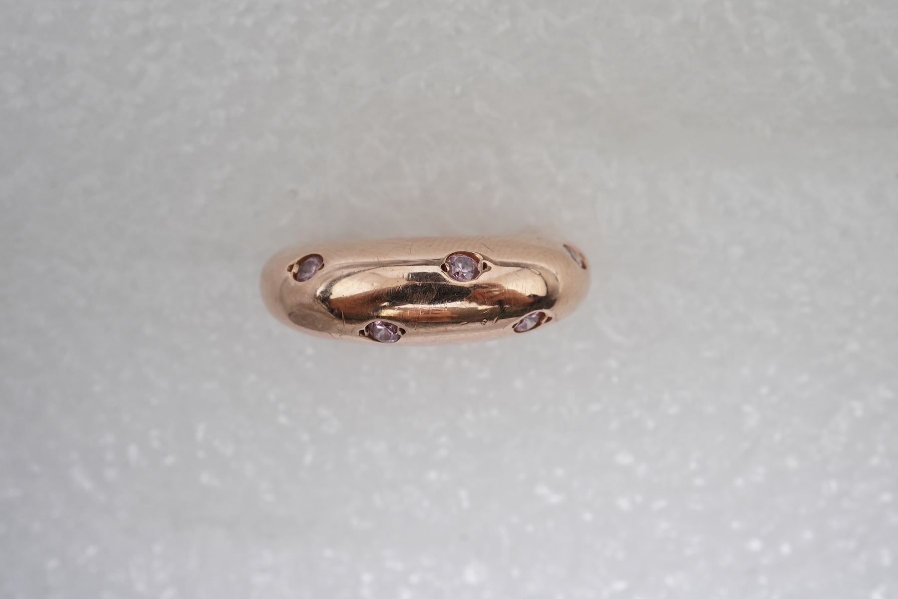 A pink tourmaline ring